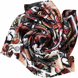 Clarafosca design Bandana "Bali", graffiti style with a tropical mood