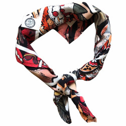 Clarafosca design Bandana "Bali", graffiti style with a tropical mood