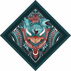 Bandana textile "LTC" Clarafosca design