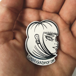 Clarafosca enamel pin carolie girl