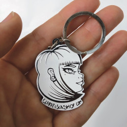 Enamel keychain Clarafosca Carolie girl