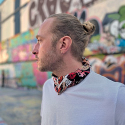 Clarafosca bandana Bali graffiti apparel scarf accessori man style