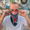 Bandana "LTC" Clarafosca unisex urban wear accessory design, graffiti style scarf