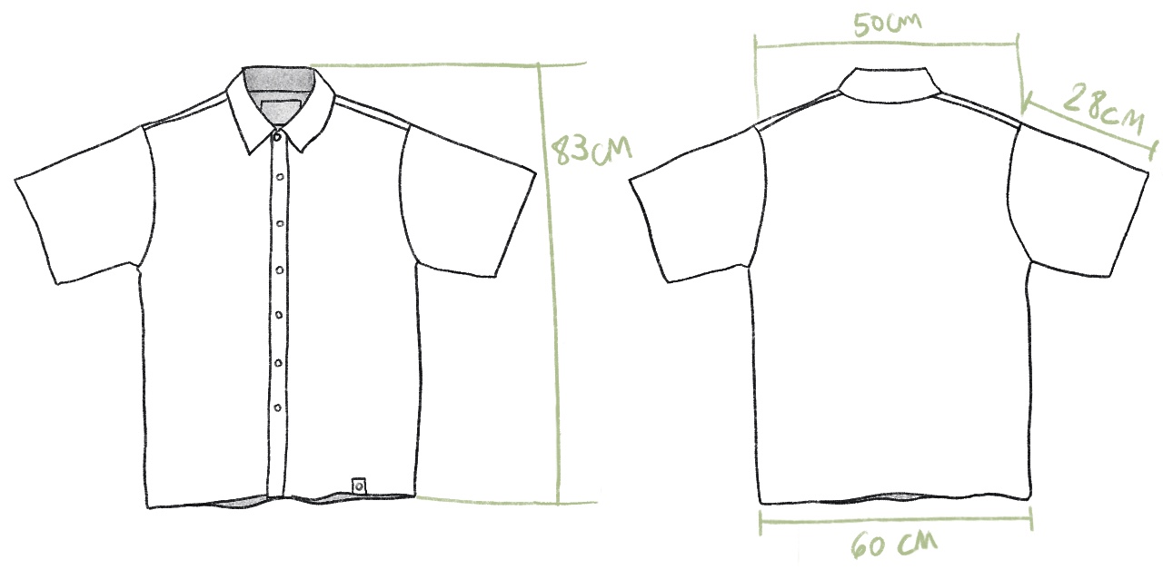 Clarafosca size of short sleeve shirt model urban wear style